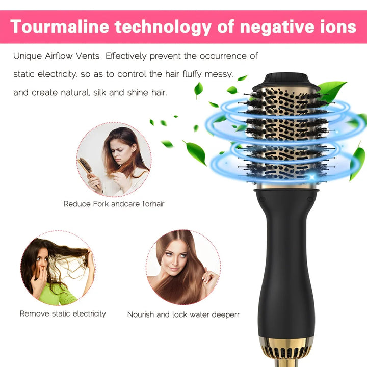 Super 4 In 1 Hot Air Brush Styling Comb, for Curly Professional Hair Dryers