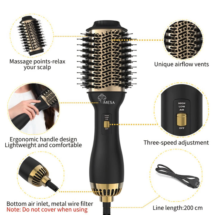Super 4 In 1 Hot Air Brush Styling Comb, for Curly Professional Hair Dryers