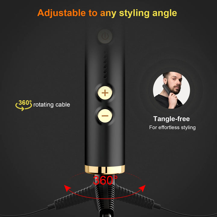 Mr. Beard Hair Straightening Brush Hot Heated Comb Men Beard Multifunctional